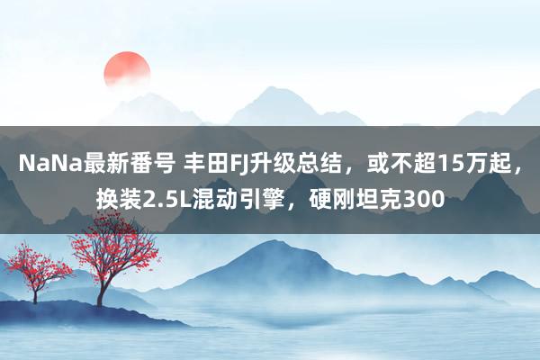 NaNa最新番号 丰田FJ升级总结，或不超15万起，换装2.5L混动引擎，硬刚坦克300