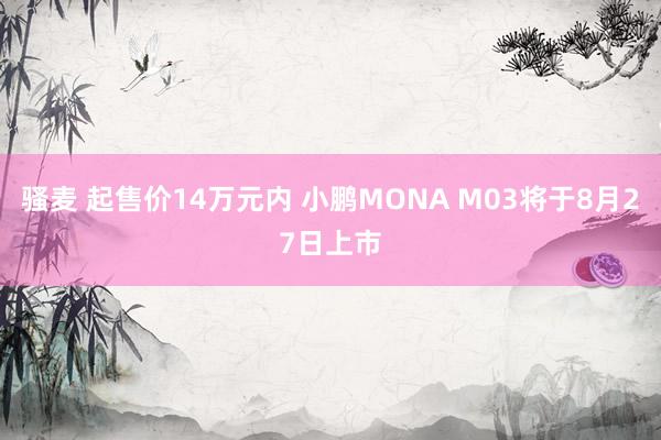 骚麦 起售价14万元内 小鹏MONA M03将于8月27日上市