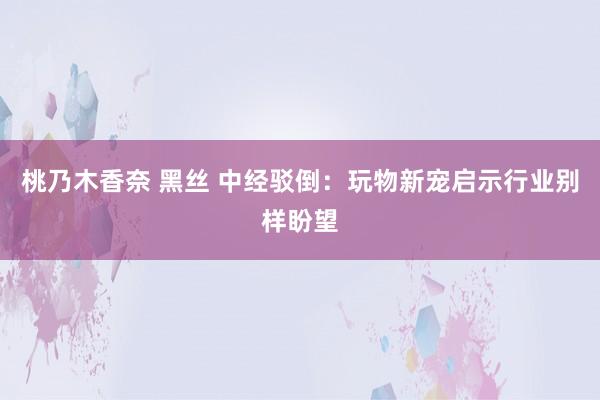 桃乃木香奈 黑丝 中经驳倒：玩物新宠启示行业别样盼望